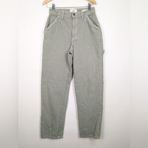 Cotton-On Pastel Light Green Women's Carpenter Jeans Size 4 Baggy High Waist
